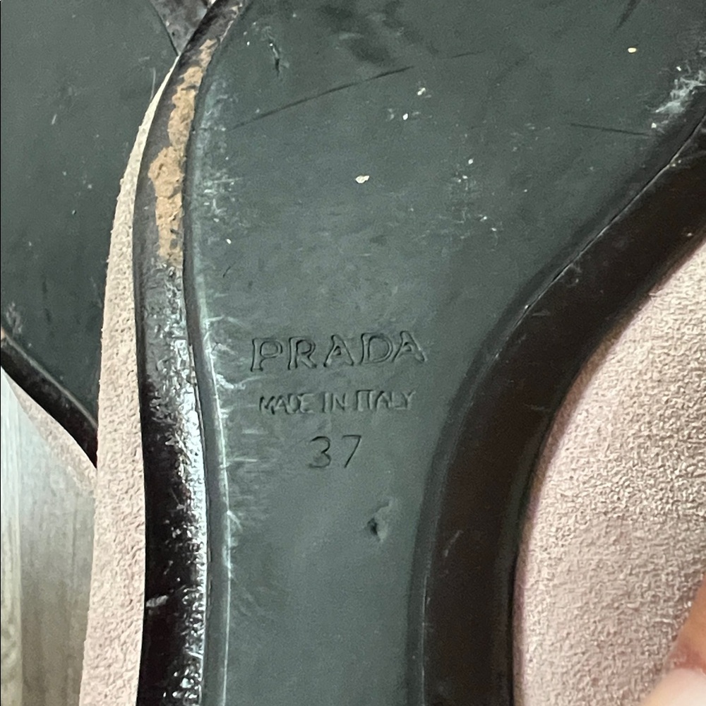 Prada Women's Beige Suede Loafers pre loved - Picture 6 of 7